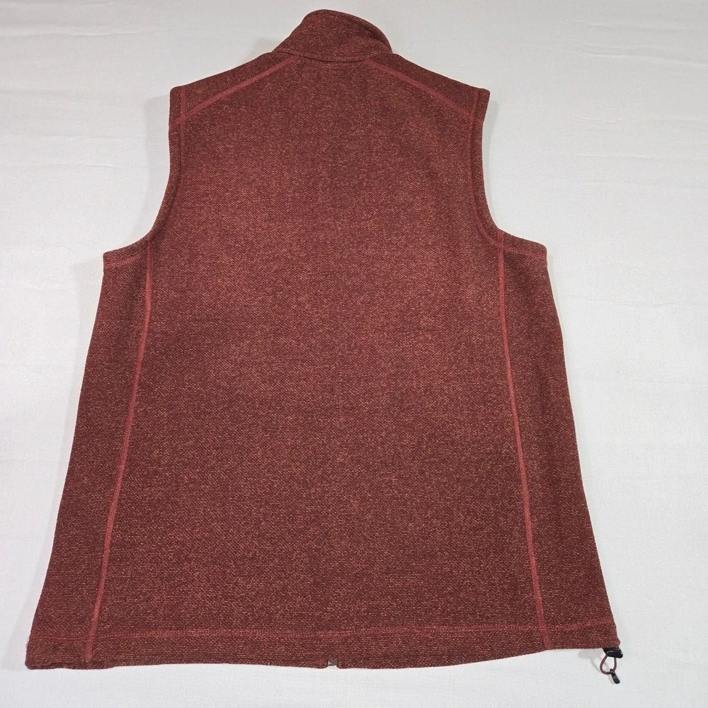 Duluth Trading Co Sweater Fleece Vest Burgundy/Maroon‎ Mens Size Large Tall